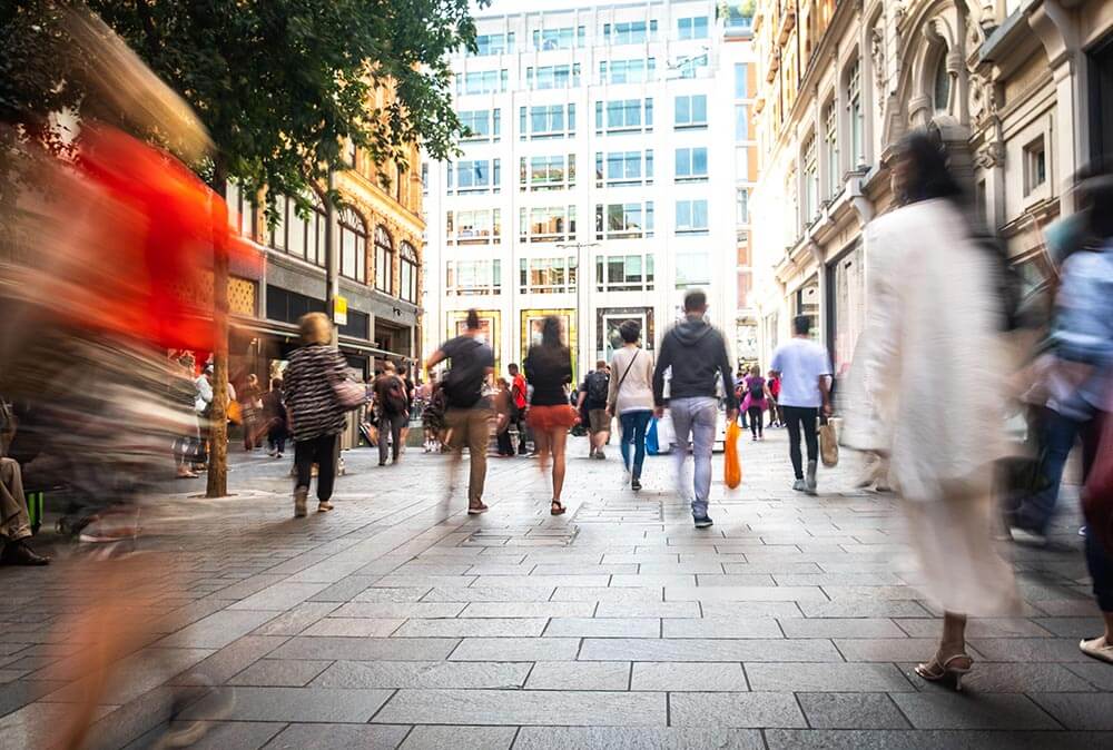 A busy high street